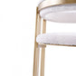Beige Gold Dining Chair By Homeroots | Dining Chairs | Modishstore - 9