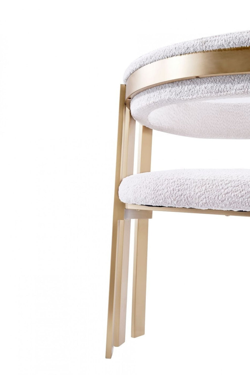 Beige Gold Dining Chair By Homeroots | Dining Chairs | Modishstore - 9