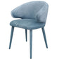 Blue Gray Fabric Wrapped Dining Chair By Homeroots | Dining Chairs | Modishstore