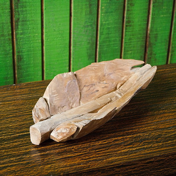 Garden Age Supply Harini Driftwood Leaf Plate - Set Of 2 | Decorative Trays & Dishes | Modishstore-2