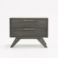 Modern Gray Wash Nightstand With Two Drawers By Homeroots | Nightstands | Modishstore