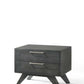 Modern Gray Wash Nightstand With Two Drawers By Homeroots | Nightstands | Modishstore - 2