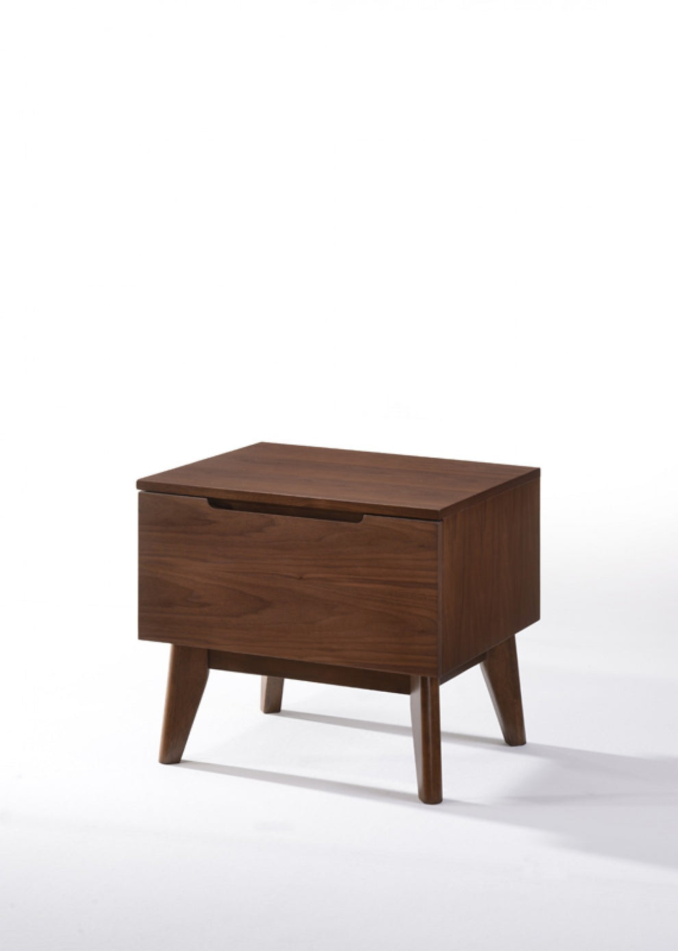 Mid Century Modern Walnut Veneer Nightstand By Homeroots | Nightstands | Modishstore - 2