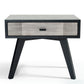 Black And Gray Contemporary Wooden Nightstand With Single Drawer By Homeroots | Nightstands | Modishstore