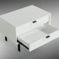 White Matte Contemporary Nightstand With Two Drawers By Homeroots | Nightstands | Modishstore - 2