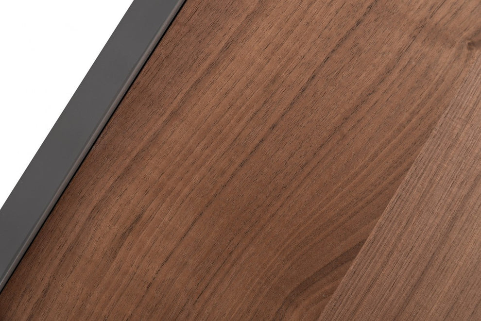 Modern Walnut Nightstand With Drawer Box And Shelf By Homeroots | Nightstands | Modishstore - 6