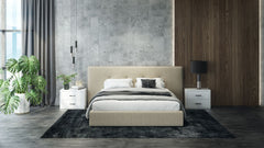 Modern Glossy White Box Nightstand With Two Drawers By Homeroots