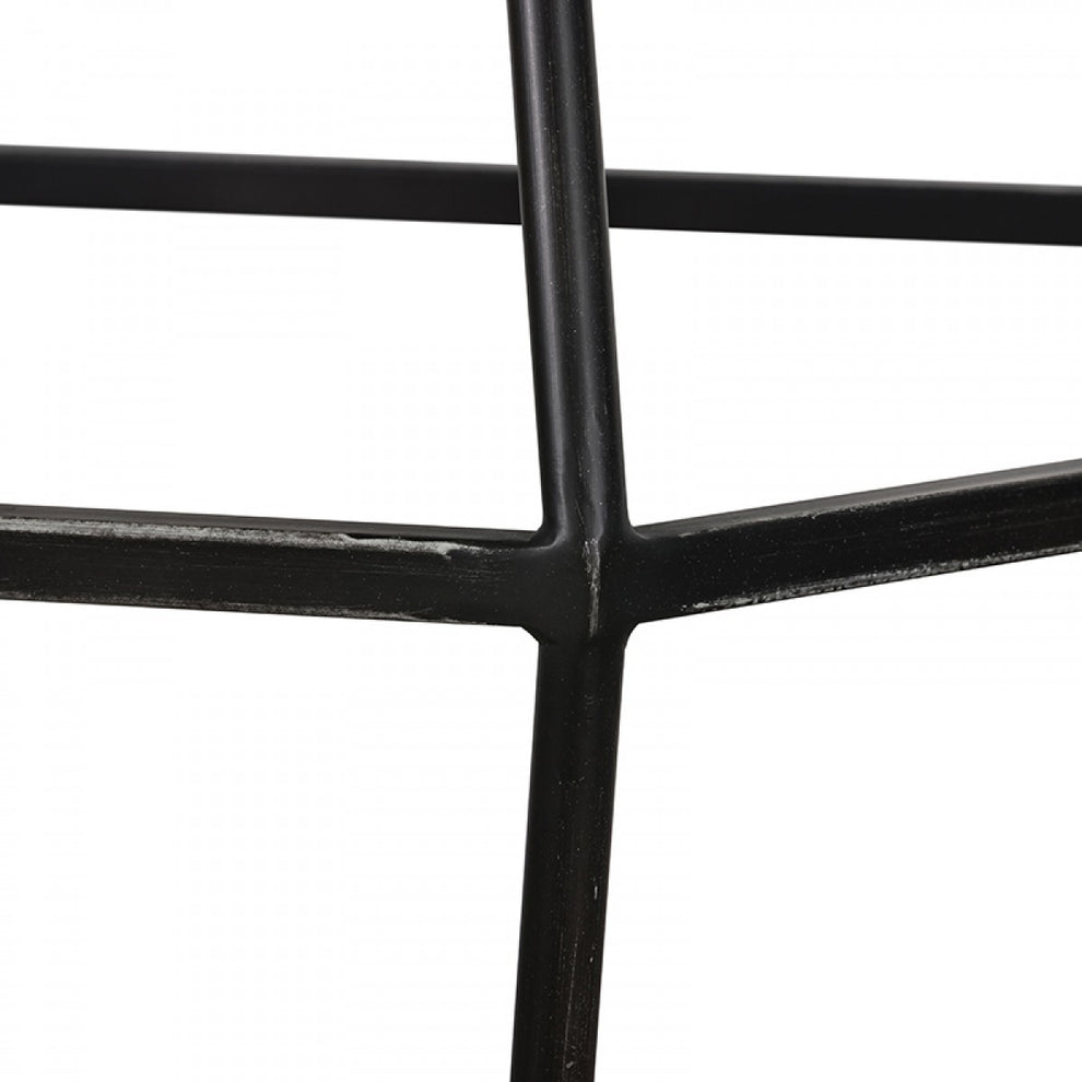 Modern Gray Concrete and Black Metal Hexagonal End Table By Homeroots | End Tables | Modishstore - 8