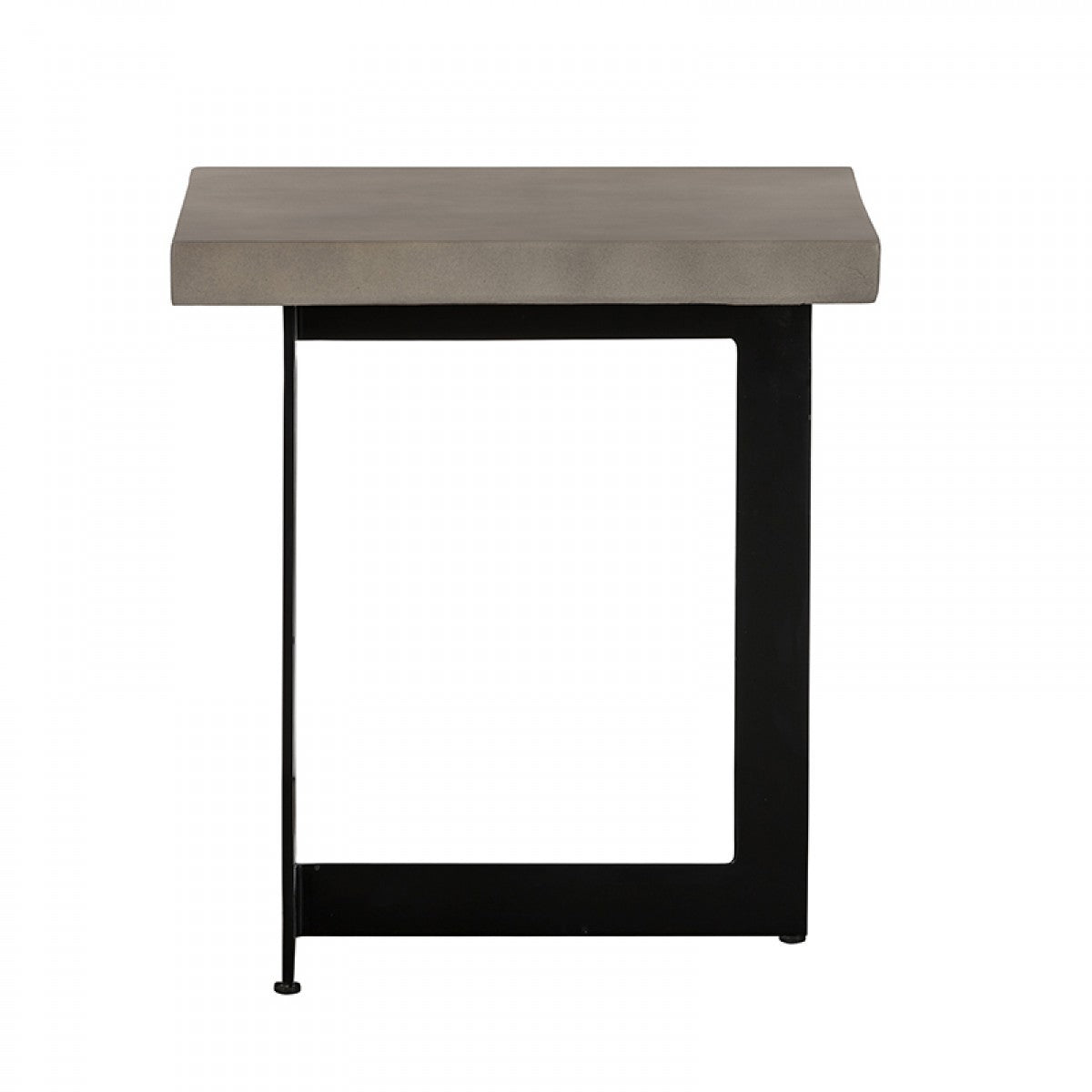 Asymmetric Metal And Concrete End Table By Homeroots | End Tables | Modishstore - 4