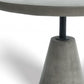 Mod Gray Concrete and Black Metal Pedestal End Table By Homeroots | End Tables | Modishstore - 4