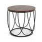 Modern Brown and Black Round Open Geo Base End Table By Homeroots | End Tables | Modishstore