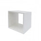 Minimalist White Concrete Open Cube End or Side Table By Homeroots | End Tables | Modishstore - 4