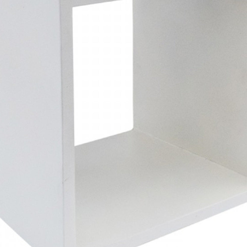 Minimalist White Concrete Open Cube End or Side Table By Homeroots | End Tables | Modishstore - 6