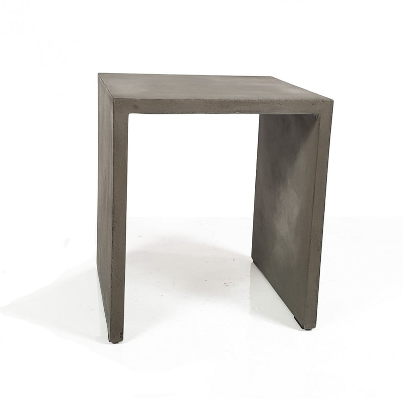 Minimalist Dark Gray Concrete Silhouette End or Side Table By Homeroots | End Tables | Modishstore
