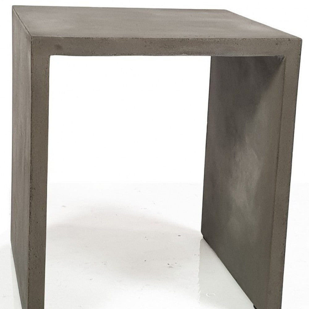 Minimalist Dark Gray Concrete Silhouette End or Side Table By Homeroots | End Tables | Modishstore - 3