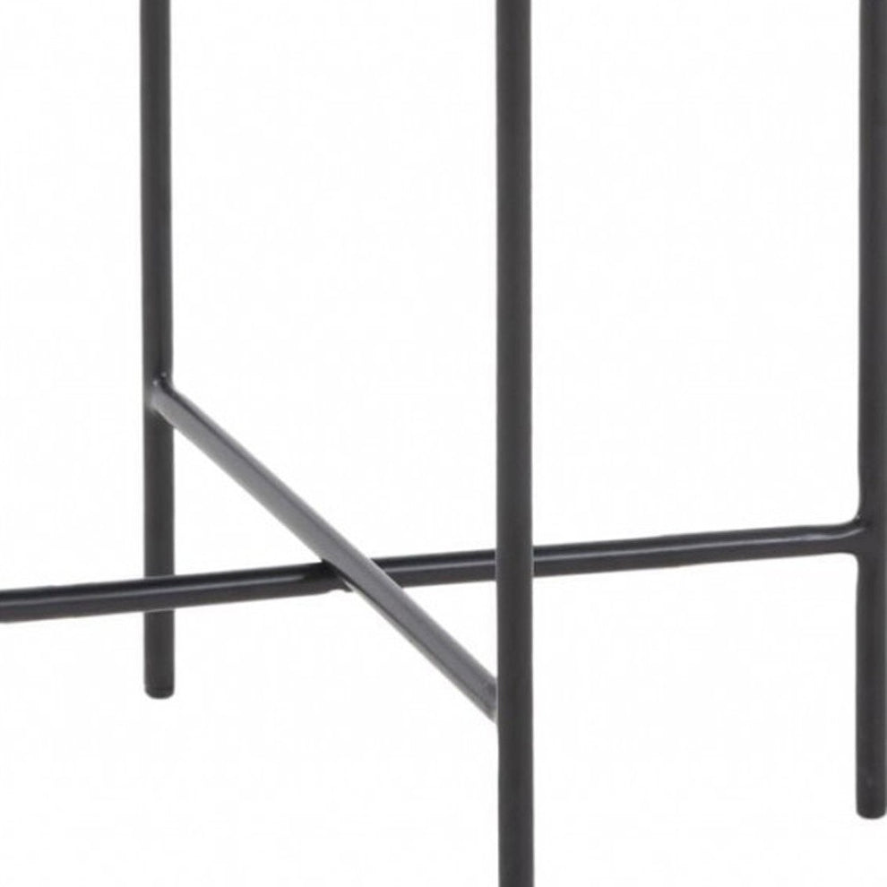 Modern Industrial Black Round Ceramic Side Table By Homeroots | End Tables | Modishstore - 3