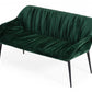 56" Green And Dark Brown Upholstered Velvet Dining bench By Homeroots | Benches | Modishstore