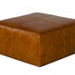 Modern Square Camel Leather Ottoman By Homeroots | Ottomans | Modishstore