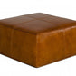 Modern Square Camel Leather Ottoman By Homeroots | Ottomans | Modishstore - 4