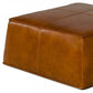 Modern Square Camel Leather Ottoman By Homeroots | Ottomans | Modishstore - 5