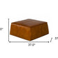 Modern Square Camel Leather Ottoman By Homeroots | Ottomans | Modishstore - 7