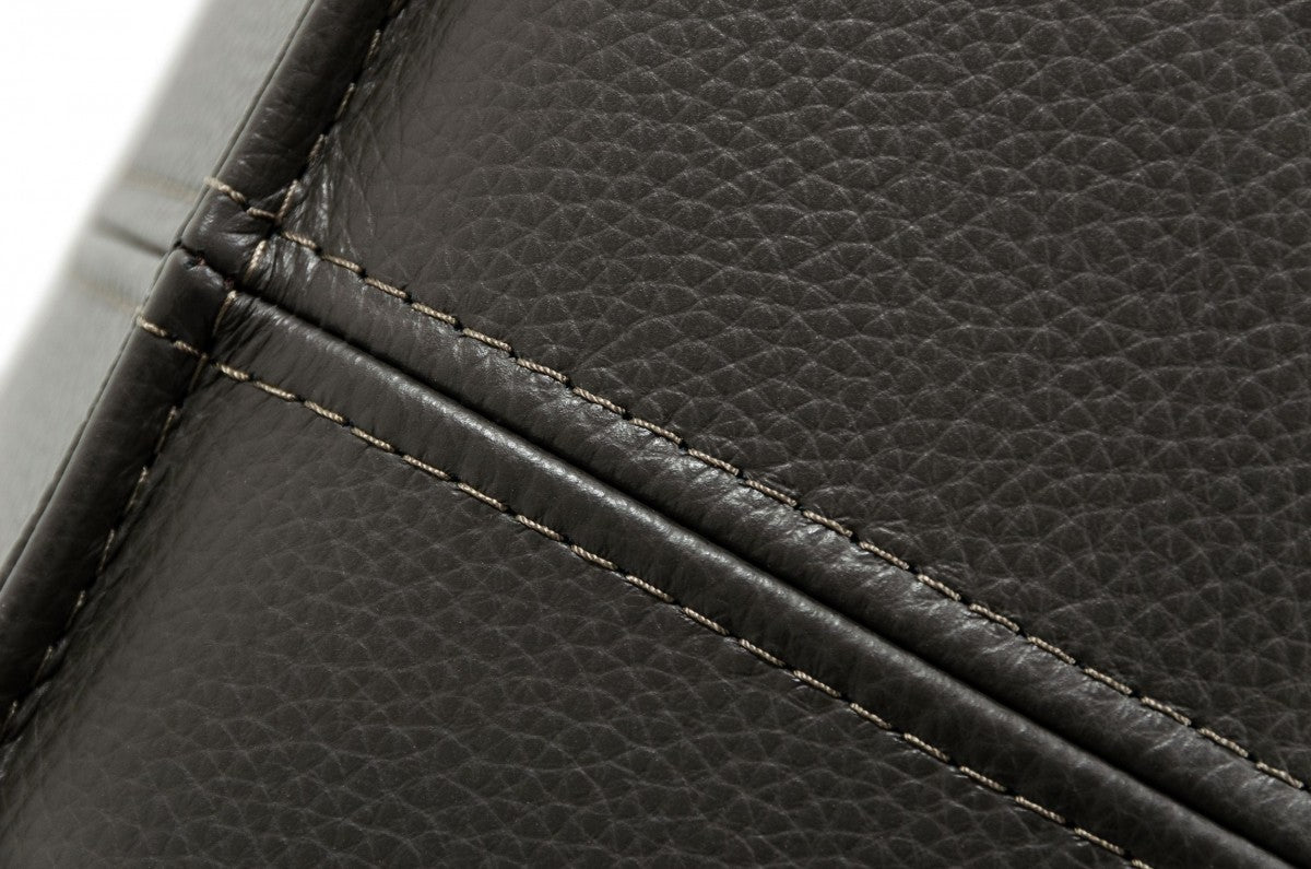 Modern Square Camel Leather Ottoman By Homeroots | Ottomans | Modishstore - 10