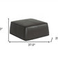 Modern Square Camel Leather Ottoman By Homeroots | Ottomans | Modishstore - 14