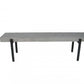 63" Gray And Black Concrete Dining bench By Homeroots | Benches | Modishstore