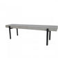 63" Gray And Black Concrete Dining bench By Homeroots | Benches | Modishstore - 2