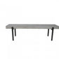 63" Gray And Black Concrete Dining bench By Homeroots | Benches | Modishstore - 3