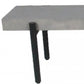 63" Gray And Black Concrete Dining bench By Homeroots | Benches | Modishstore - 6