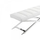 47" White And Silver Upholstered Faux leather Dining bench By Homeroots | Benches | Modishstore - 5