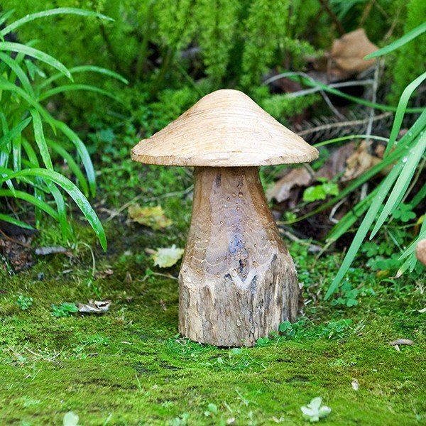 Garden Age Supply Teak Mushrooms - Set Of 3 | Outdoor Decor | Modishstore-3