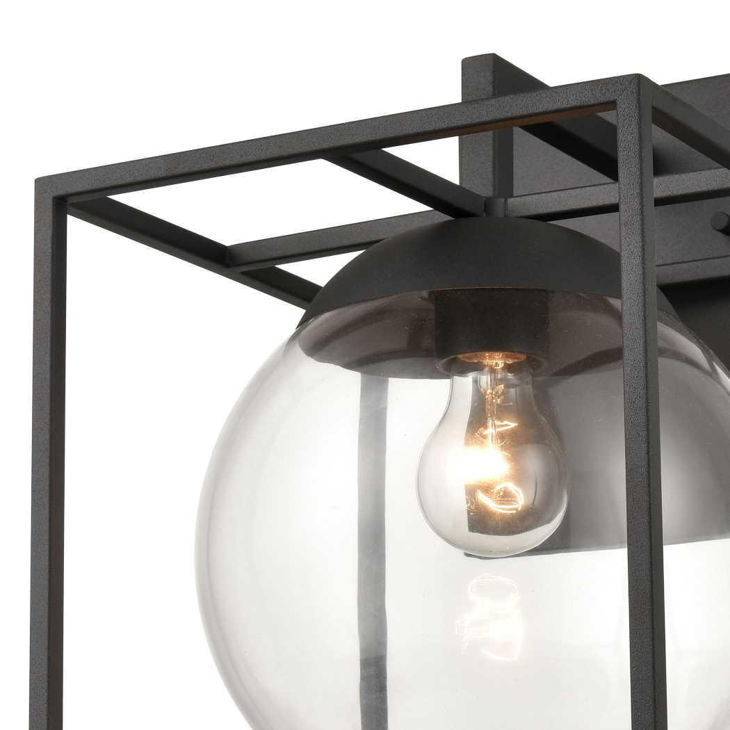 Cubed 13'' High 1-Light Outdoor Sconce - Charcoal By ELK |Sconces |Modishstore - 3