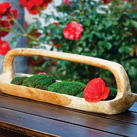 Garden Age Supply Teak Handled Trays - Set Of 2 | Decorative Trays & Dishes | Modishstore