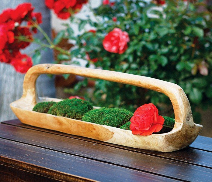 Garden Age Supply Teak Handled Trays - Set Of 2 | Decorative Trays & Dishes | Modishstore-2