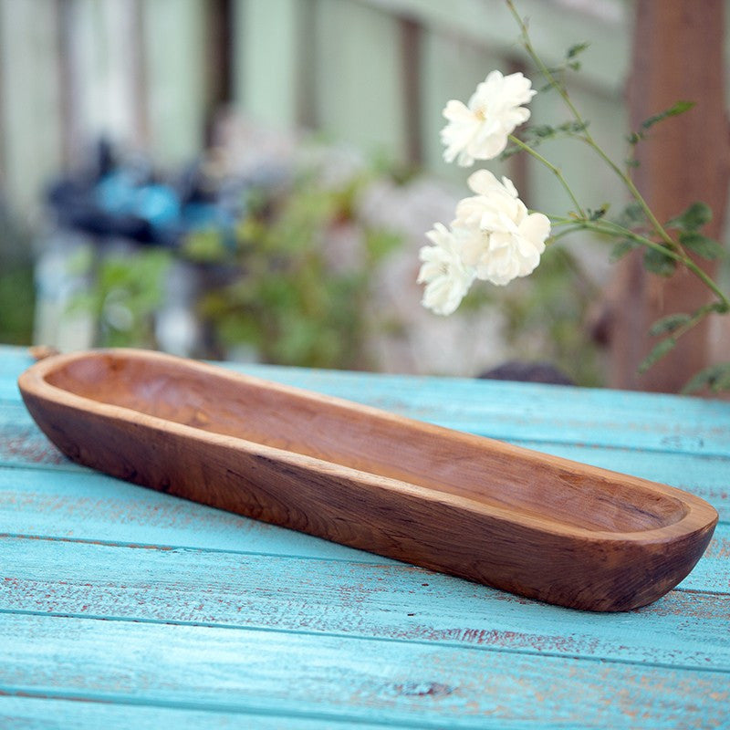 Garden Age Supply Habini Teak Long Tray - Set Of 2 | Decorative Trays & Dishes | Modishstore