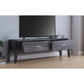 Contemporary Distressed Gray and Black TV Stand By Homeroots | TV Stands | Modishstore - 2