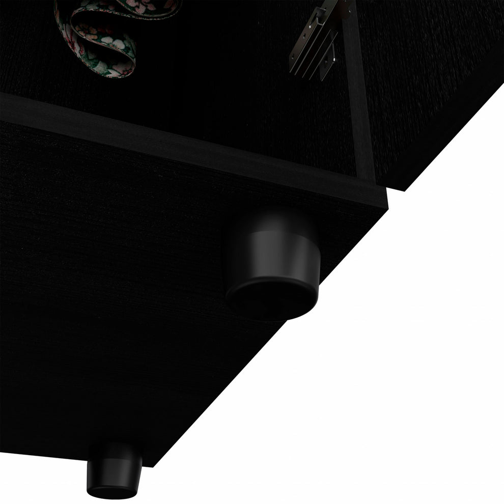 71" Black Tall Two Door Closet By Homeroots | Armoires & Wardrobes | Modishstore - 7