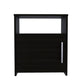 Black Wengue Nightstand with One Door Panel Cabinet By Homeroots | Nightstands | Modishstore - 2