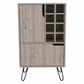 Light Gray Bar Cabinet with Two Door Panels By Homeroots | Cabinets | Modishstore - 2