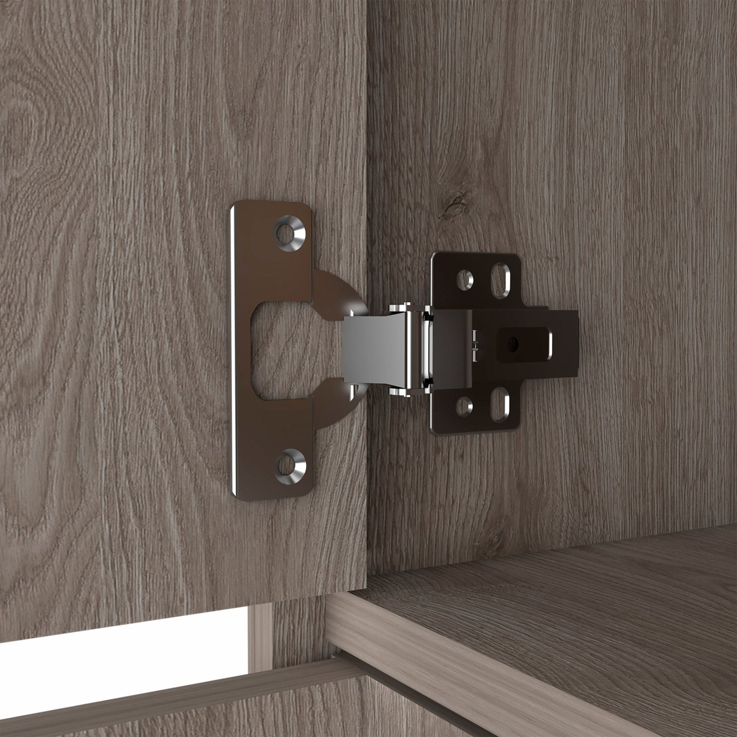 Light Gray Bar Cabinet with Two Door Panels By Homeroots | Cabinets | Modishstore - 6