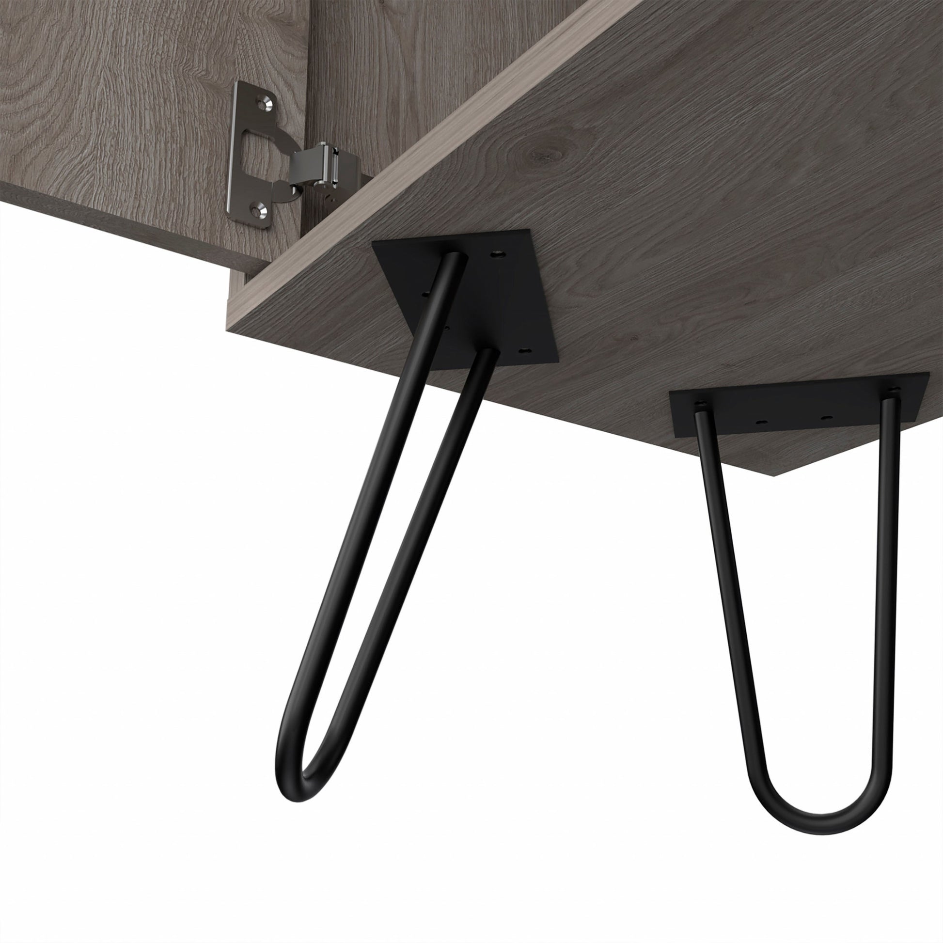 Light Gray Bar Cabinet with Two Door Panels By Homeroots | Cabinets | Modishstore - 7