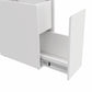 White Bathroom Cabinet with Top Shelf and Sliding Drawer By Homeroots | Cabinets | Modishstore - 6