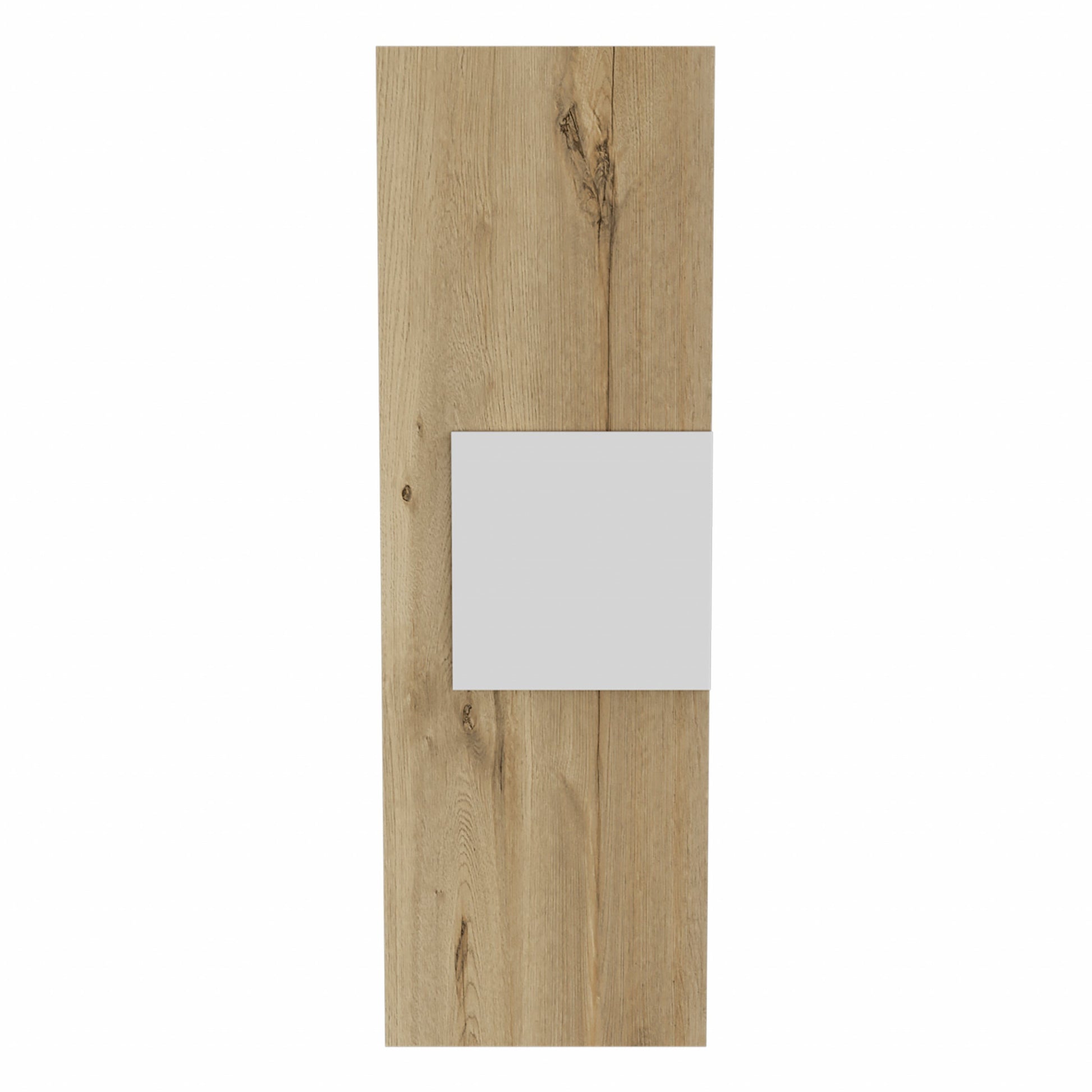 Light Oak and White Multi Purpose Vertical Hanging Cabinet By Homeroots | Cabinets | Modishstore - 2