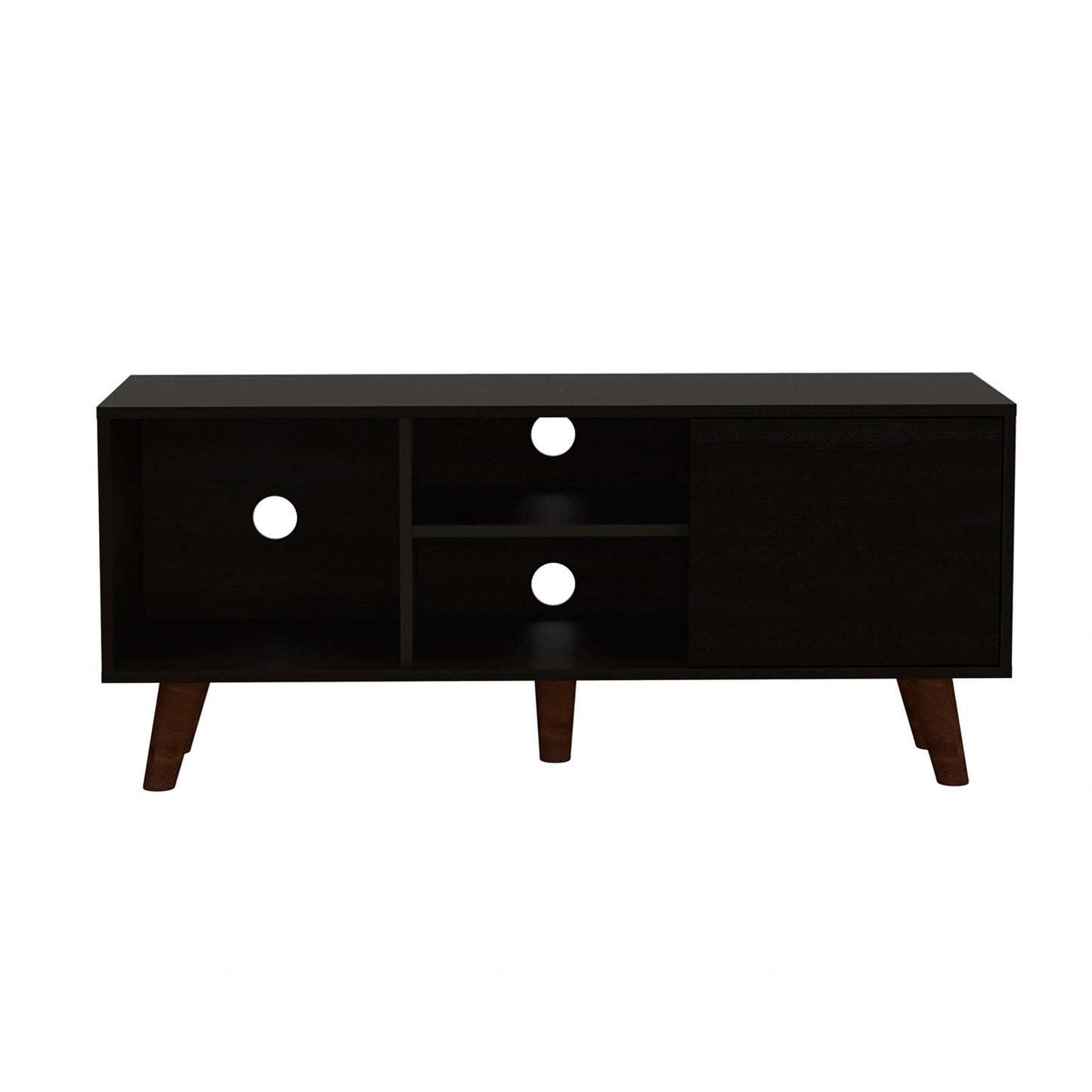 Contemporary Black Wengue TV Stand By Homeroots | TV Stands | Modishstore - 2