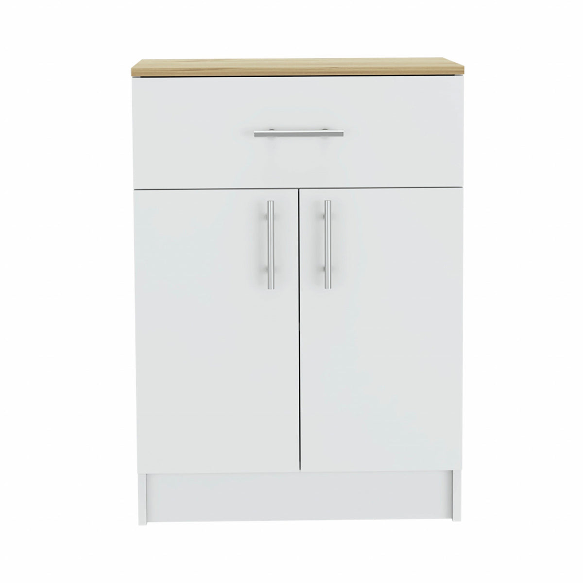 Ligh Oak and White Pantry Cabinet By Homeroots | Cabinets | Modishstore - 2