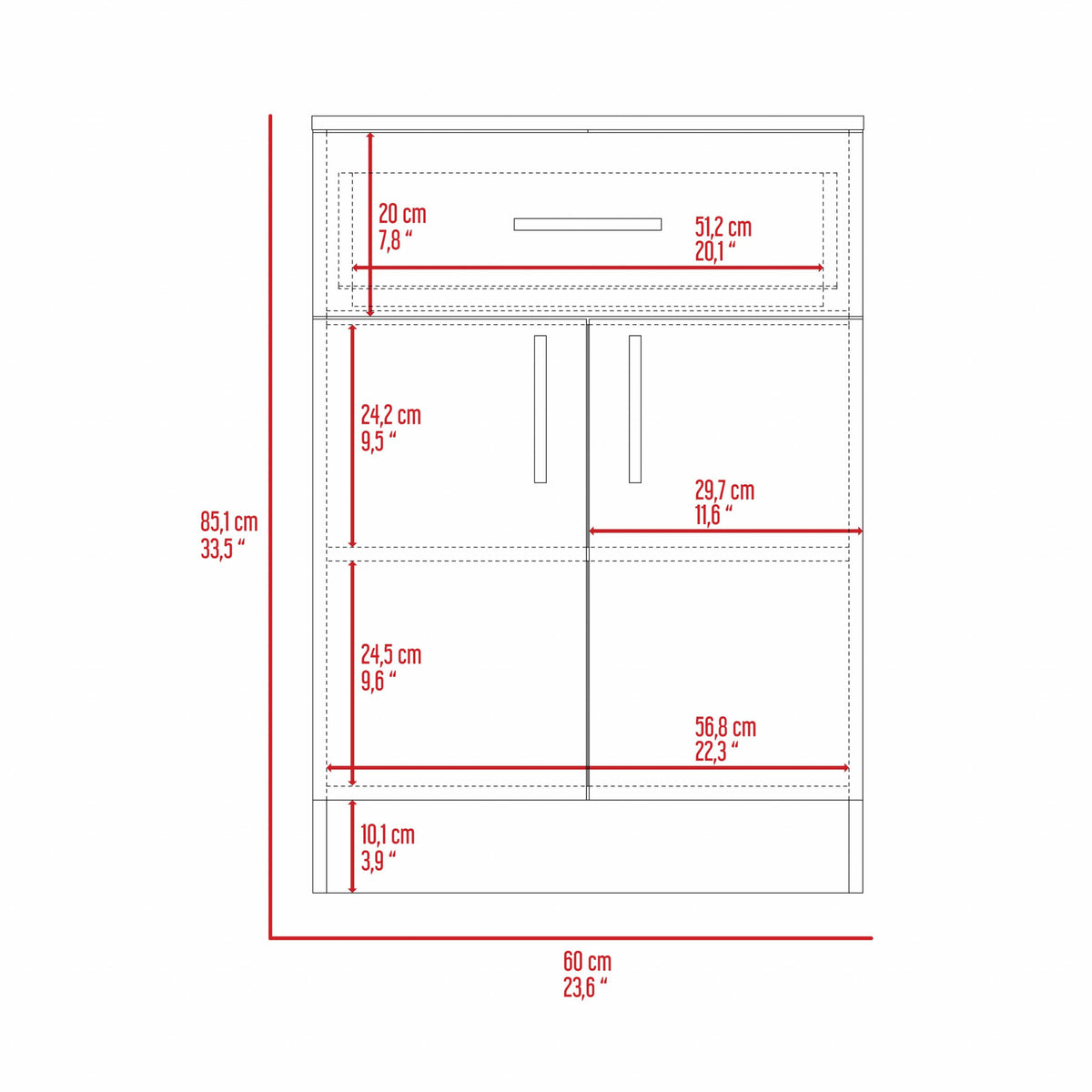 Ligh Oak and White Pantry Cabinet By Homeroots | Cabinets | Modishstore - 6