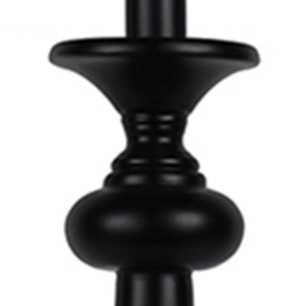 Black Candlestick Dandelion Shade Table Lamp By Homeroots | Table Lamps | Modishstore - 3