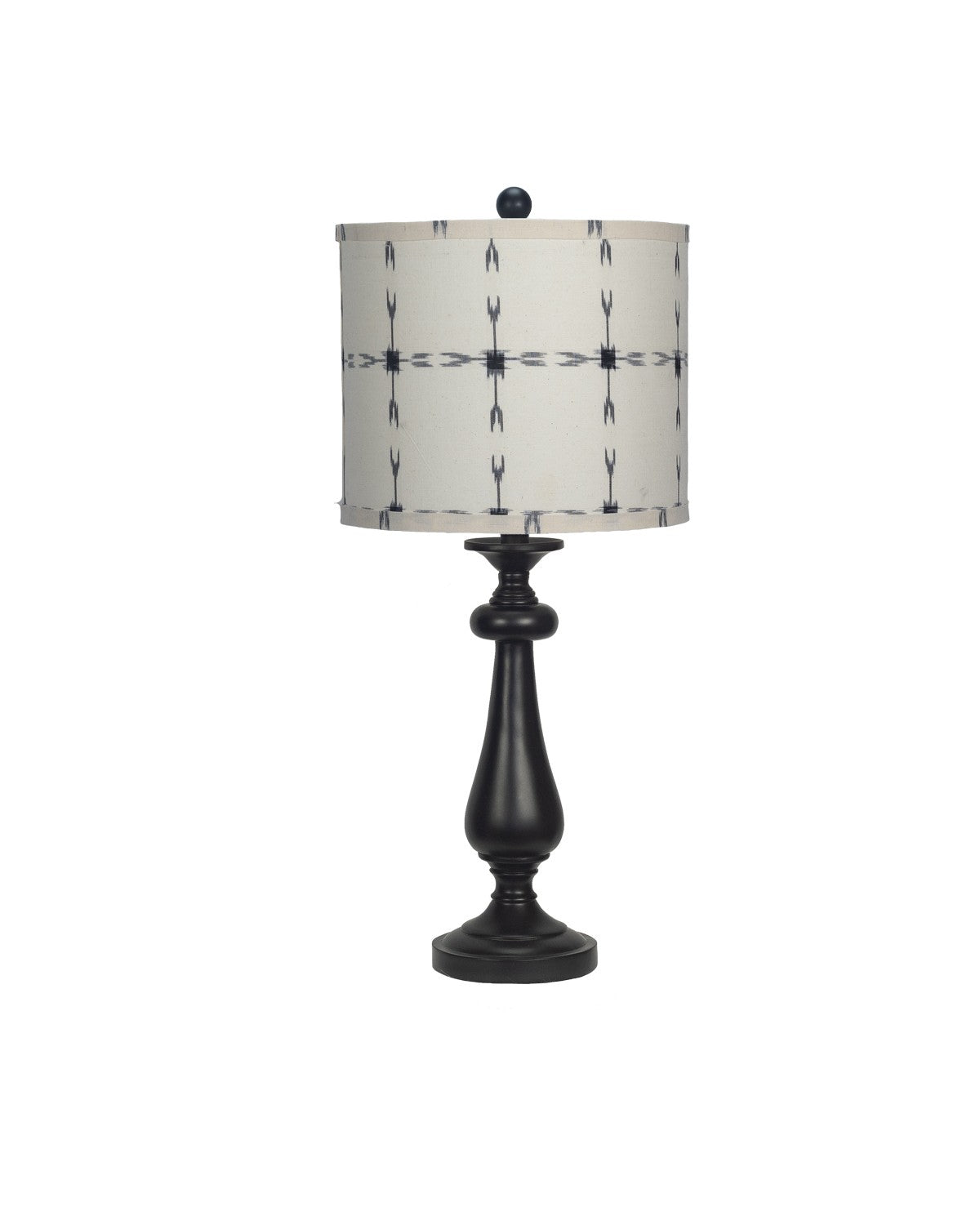 Black Candlestick Tribal Arrows Shade Table Lamp By Homeroots | Table Lamps | Modishstore